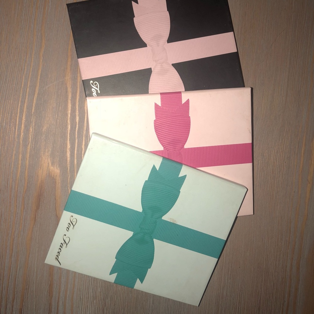 3 too faced holiday collection eye shadow pallets